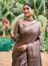 Grey Colour Party Wear Saree